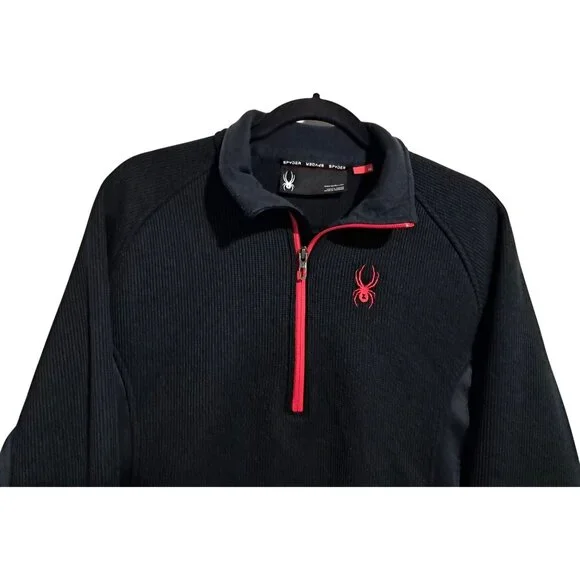 Spyder Outbound Half-Zip Sweatshirt Pullover Men Size M Red Logo & Trim Activewe - Picture 6 of 12
